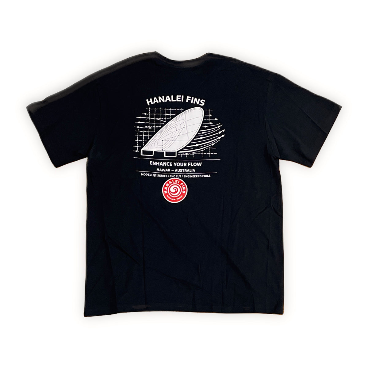 Tee | Hanalei Fins Australia "Q2" Tee - Black
